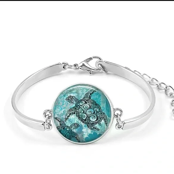 NEW IN PACKAGE! Sea Turtle 4pc Set Necklace, Earrings Bracelet 🐢 - Picture 2 of 4